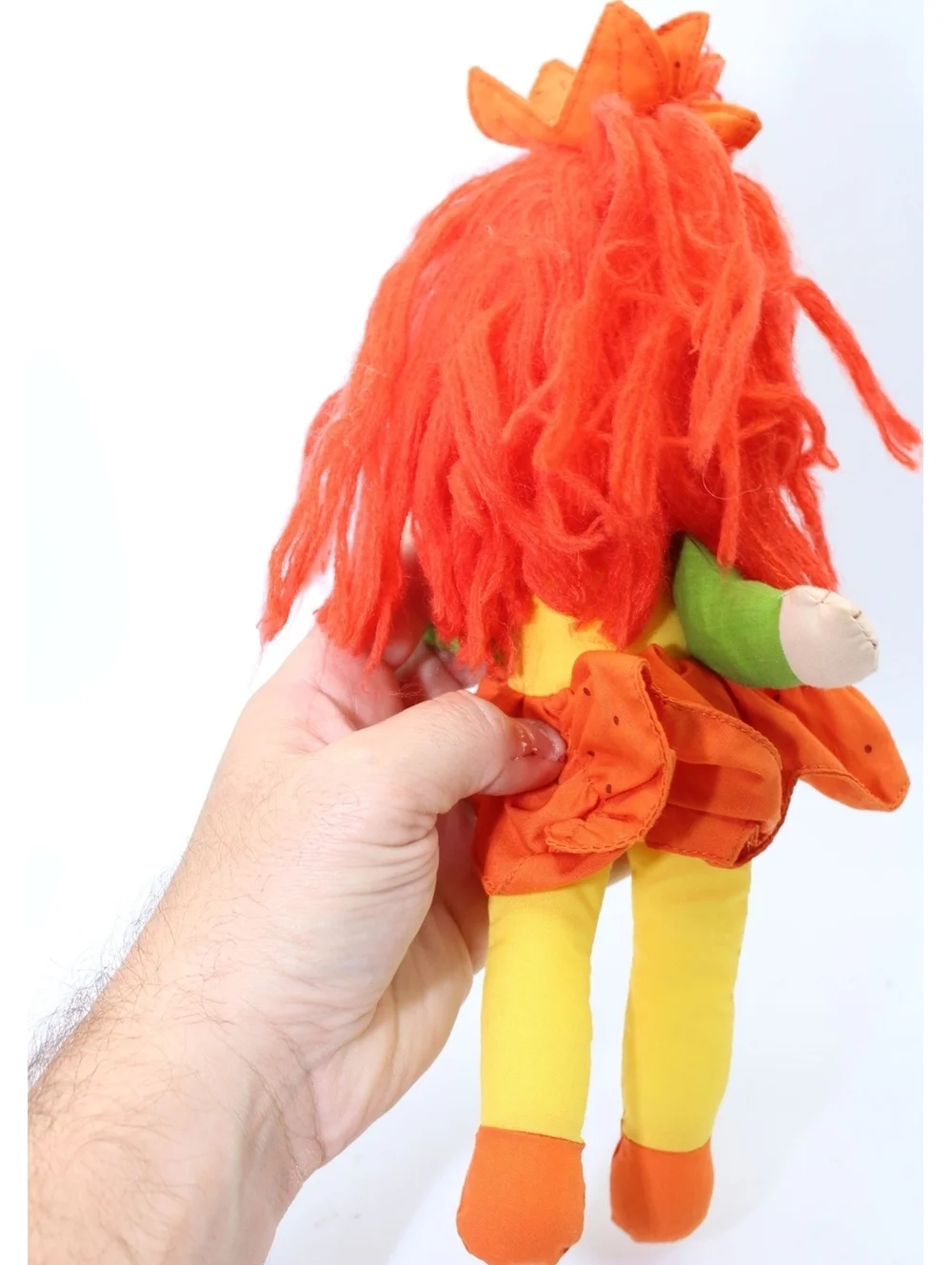 Vintage 1986 Avon Little Blossom Scamper Lily Yarn Hair Plush Rag Doll Cloth Toy